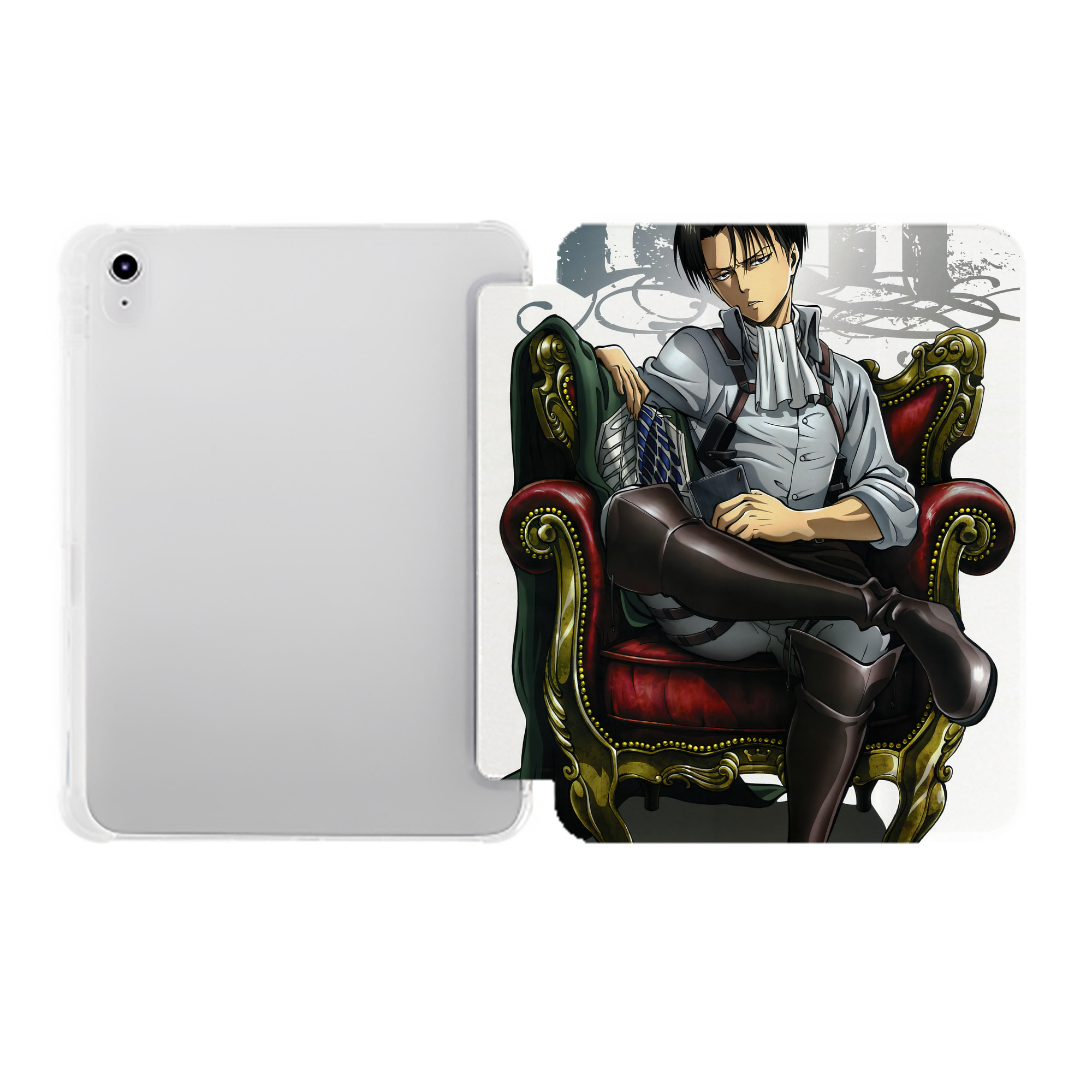 （画像用） 進撃の巨人 Attack on Titan IPad ケース ペン収納付き 三つ折りスタンド PUレザー×シリコン 対応機種9.5/10.5/10.9インチ